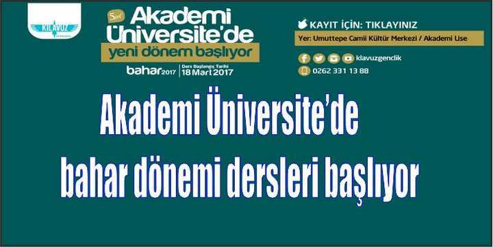 Akademi Üniversite’de bahar dönemi dersleri başlıyor