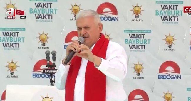 Binali Yıldırım Bayburt'ta