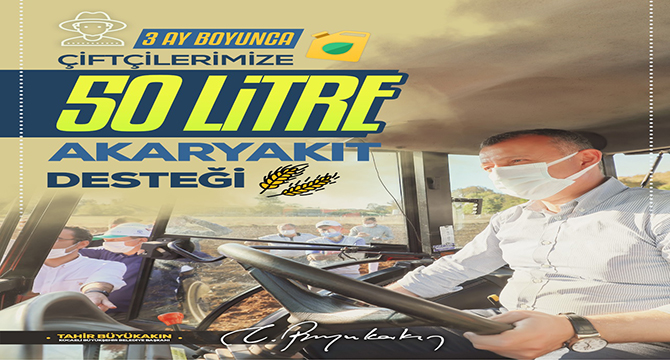 Büyükşehir’den çiftçiye akaryakıt desteği