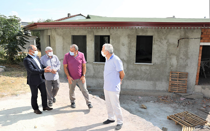 Çamlıtepe’de mescit inşaatında sona doğru