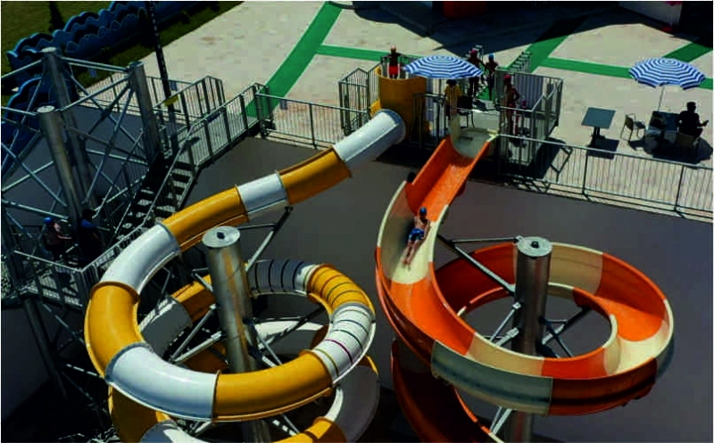 Çift kaydıraklı Aquapark hizmete girdi