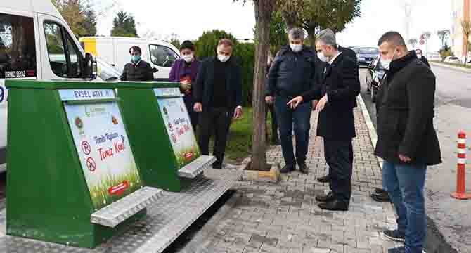 Çöp konteynerleri yer altına alınıyor