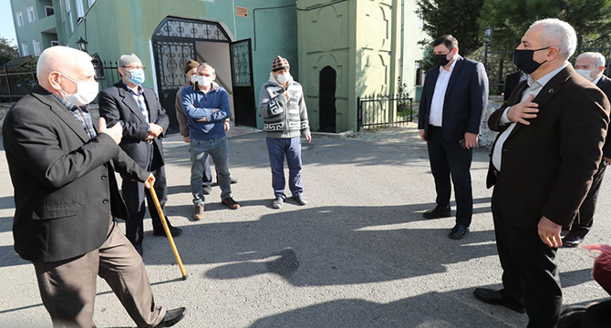 Cuma sonrası esnaf ziyareti