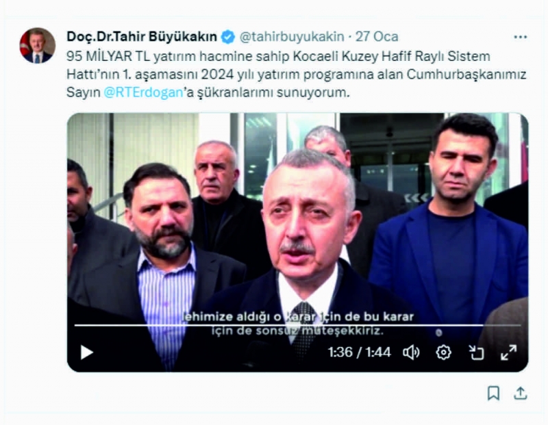 Cumhurbaşkanımıza şükranlarımı sunuyorum