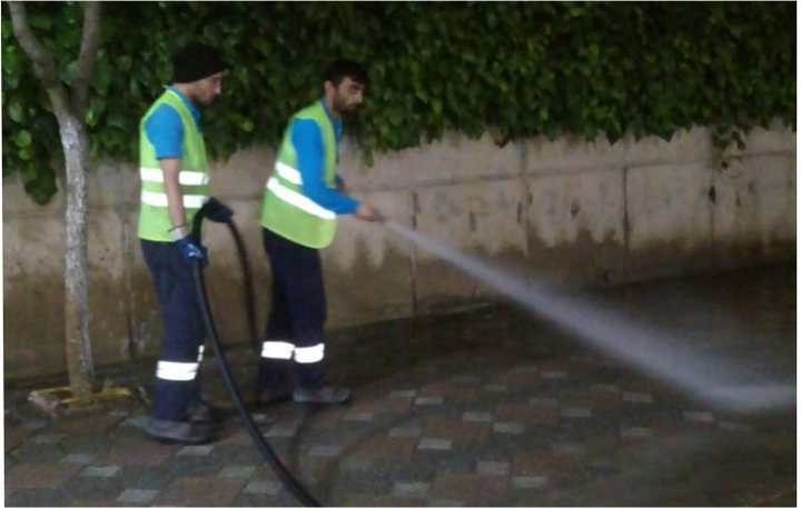 Darıca’da Cadde ve Sokaklar Yıkanıyor