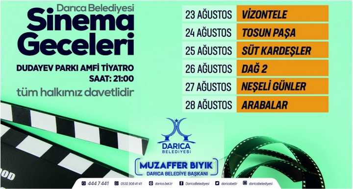 Darıca'da Sinema Geceleri Başlıyor