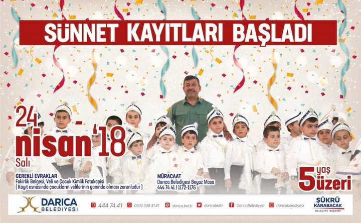 DARICA’DA SÜNNET KAYITLARI BAŞLADI