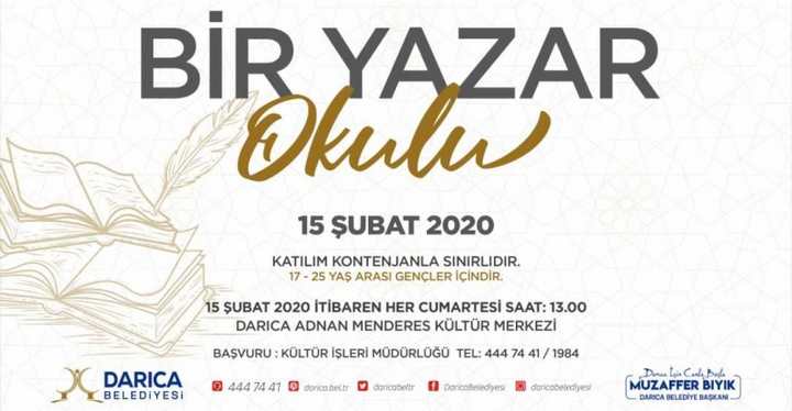 Darıca’da Yazarlık Okulu başlıyor