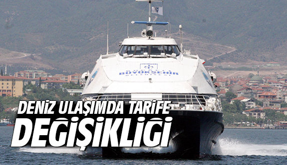 Deniz ulaşımında kış tarifesine geçildi