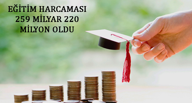 EĞİTİM HARCAMASI 259 MİLYAR 220 MİLYON OLDU