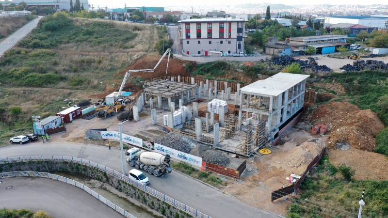 Gebze Beyaz Kalpler Merkezi  yoğun çalışma ile yükseliyor   