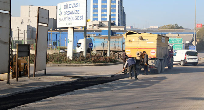 Gebze ve Dilovası yolları asfaltlandı