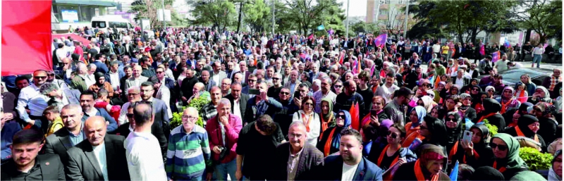 Gebze’de coşkulu miting;