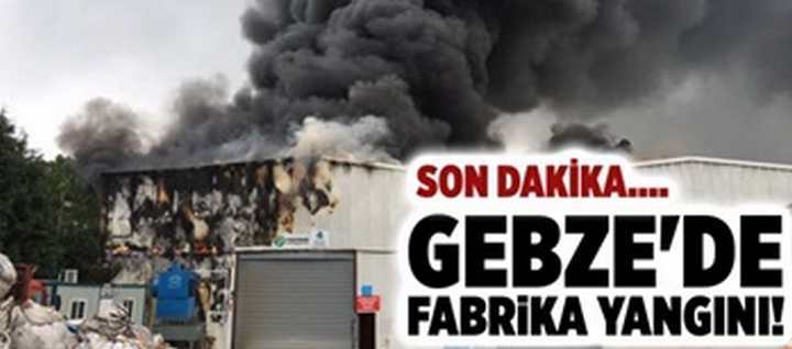 Gebze'de fabrika yangını!