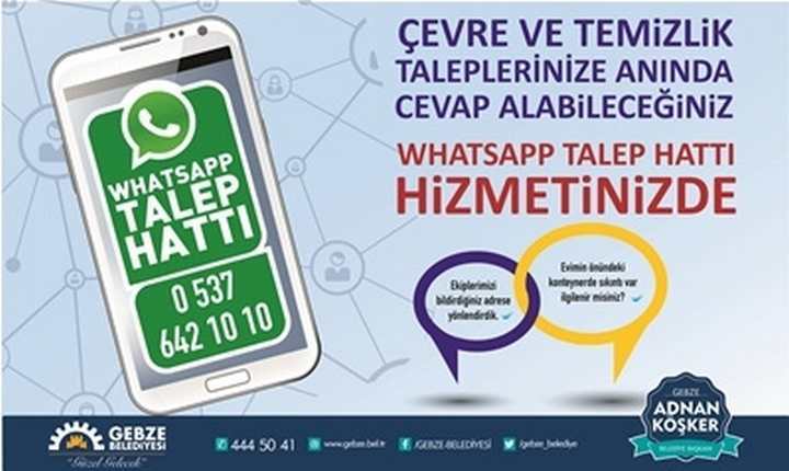Gebze’de Whatsapp Hattı Kurdu