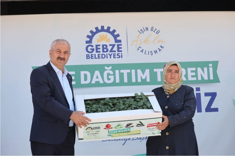 Gebzeli çiftçilere fide desteği