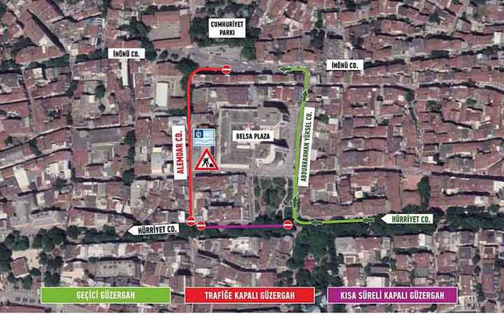 Geçici güzergah oluşturuldu