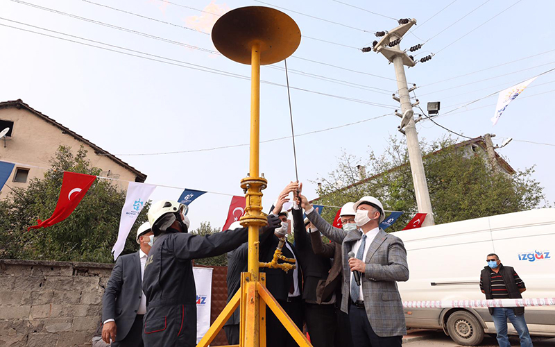 Gölcük Hamidiye Köyü’nde doğalgaz sevinci