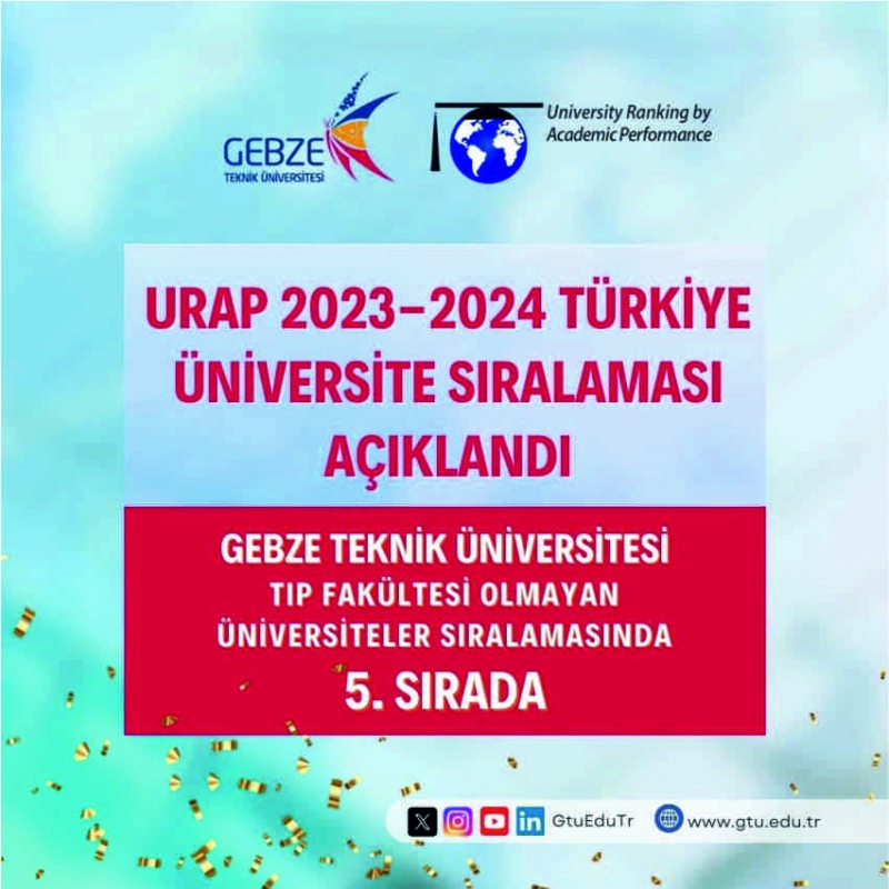 GTÜ, URAP Sıralamalarında İlk 10'da