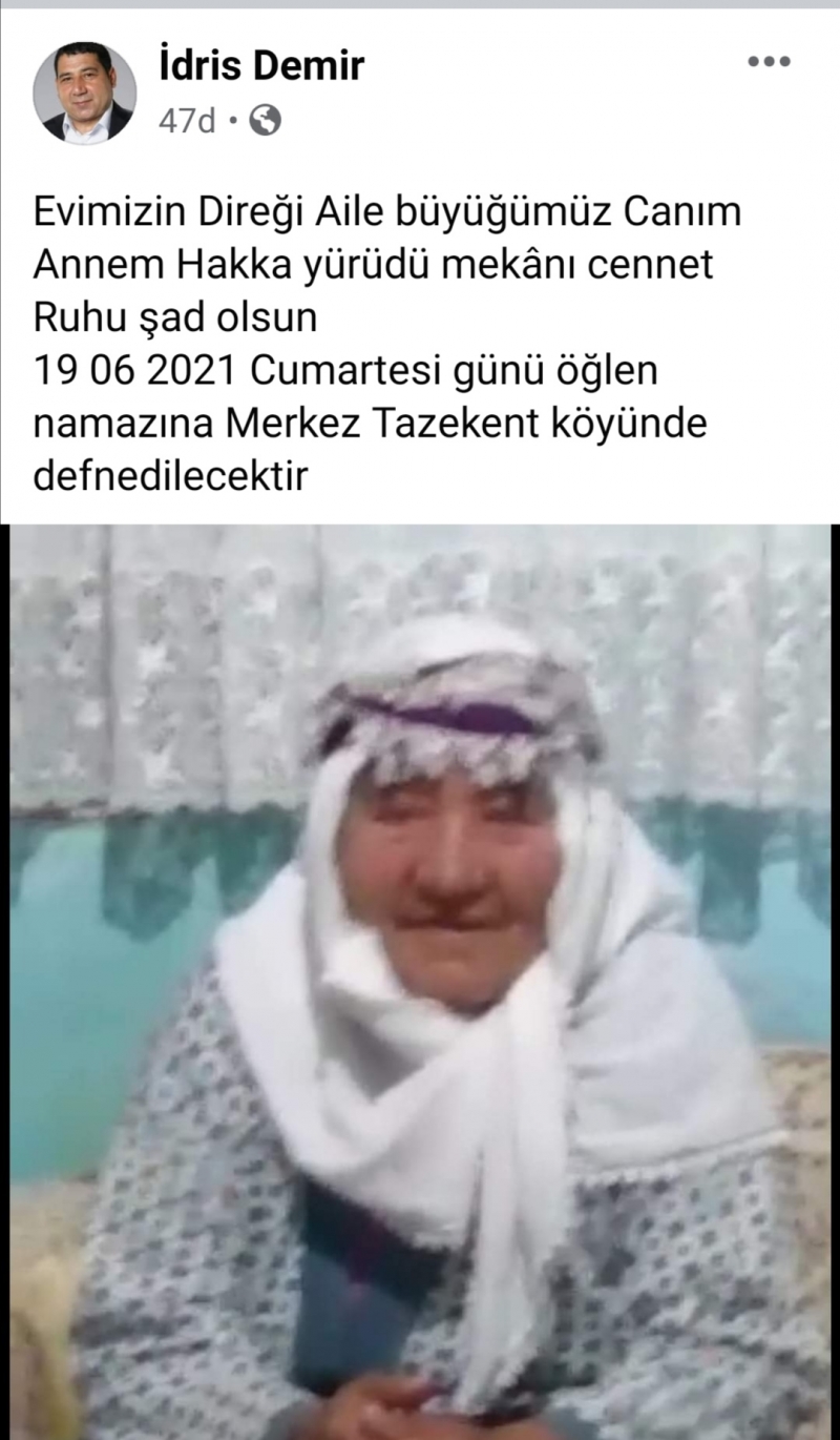 İDRİS DEMİR'İN ACI GÜNÜ