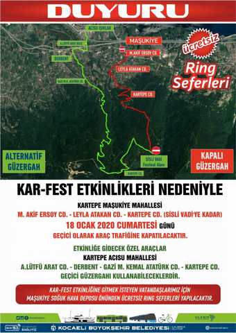 Karfest için geçici güzergah oluşturuldu