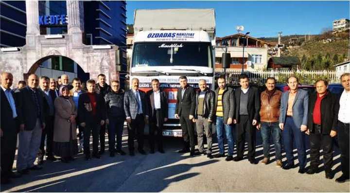 KEDFE’nin yardım tırı Elazığ’a gitti