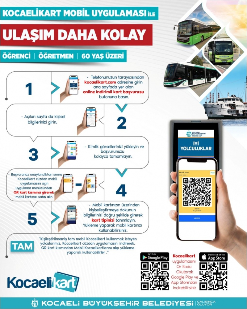 Kocaeli'de online kart dönemi başladı