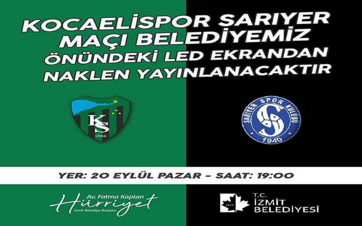  Kocaelispor’un ilk maçını, canlı yayınlayacak