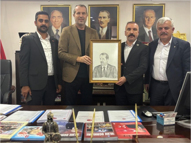 MİLLETVEKİLİ SANCAKLI VE İL BAŞKANI TUNCAY BATI''dan BAŞKAN TURHAN'A ZİYARET