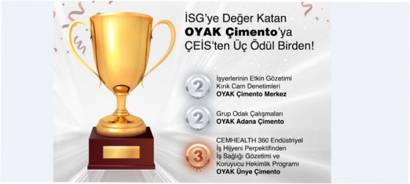 OYAK Çimento’ya  ÇEİS’ten Üç Ödül Birden