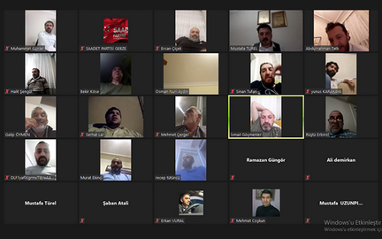 Saadet Partisi Gebze toplantılarını çevrimiçi sürdürüyor.