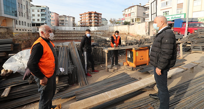 Sarıcami Meydan Projesi’nde Çalışmalar Sürüyor