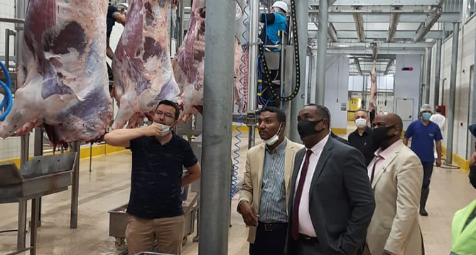 Sudan’dan gelen heyet mezbahayı ziyaret etti