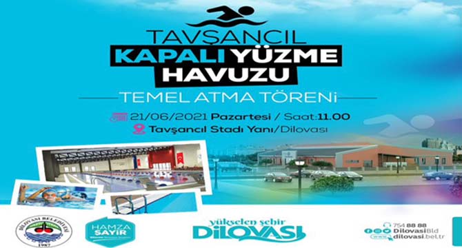 Tavşancıl Yarı Olimpik Yüzme Havuzunun temeli atılıyor 