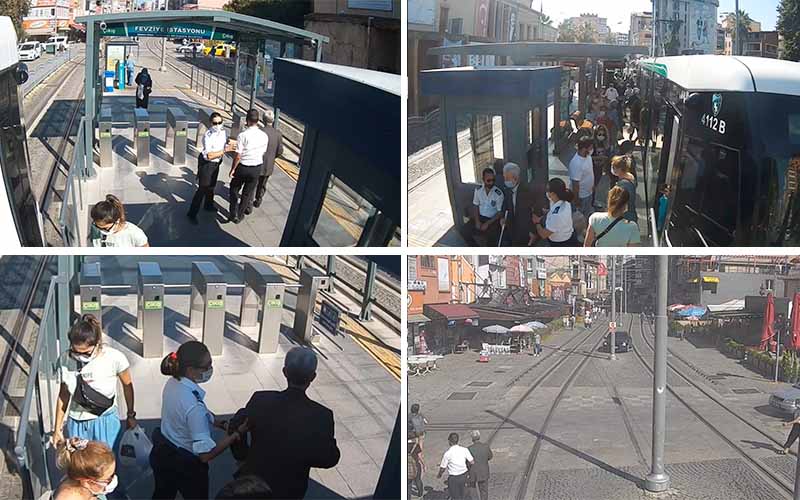 Tramvay güvenlik personelinden örnek davranış