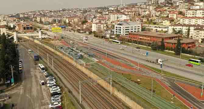 Tramvay hattında sondaj çalışması başladı