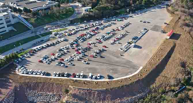 Umuttepe otoparkında çevre düzenlemesi yapıldı