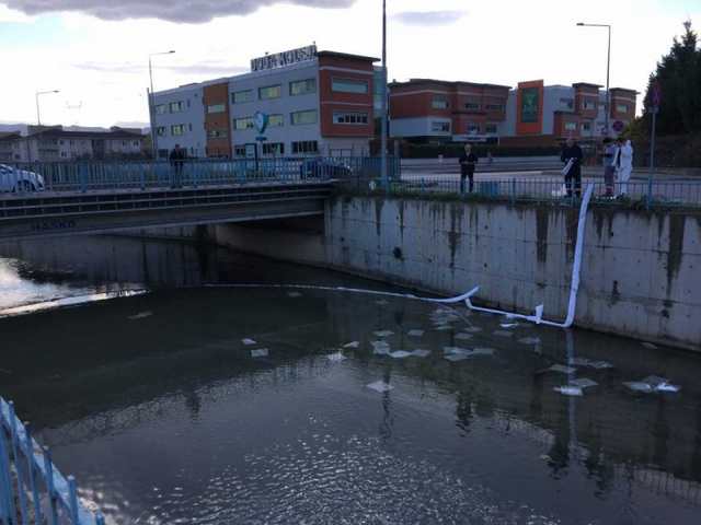 yakıt sızıntısı temizlendi