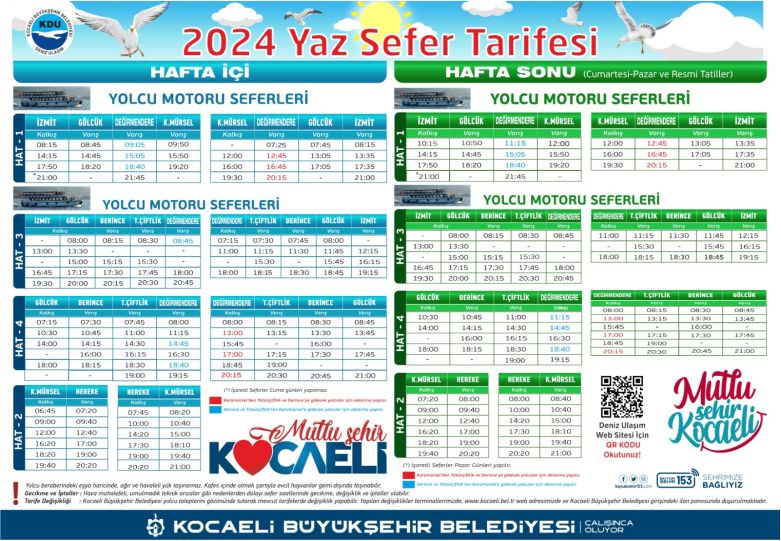yaz sefer tarifesine geçilecek