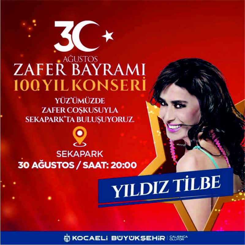 Zafer Bayramı coşkusu Yıldız Tilbe ile yaşanacak