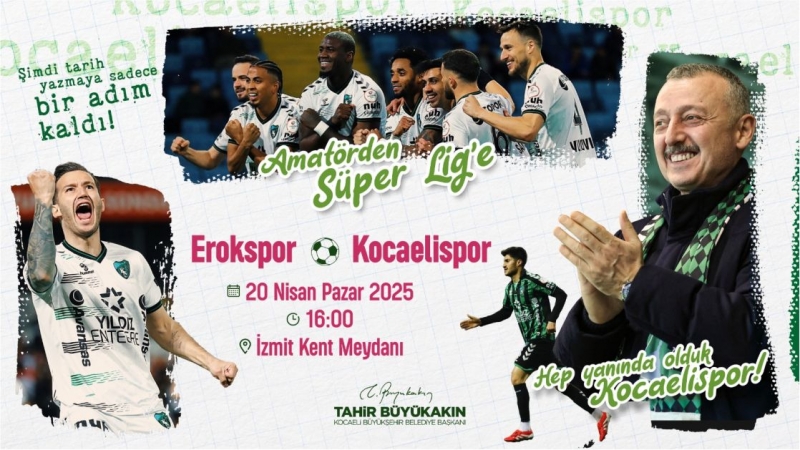 Şampiyonluk aşkına İzmit Kent Meydanı’na