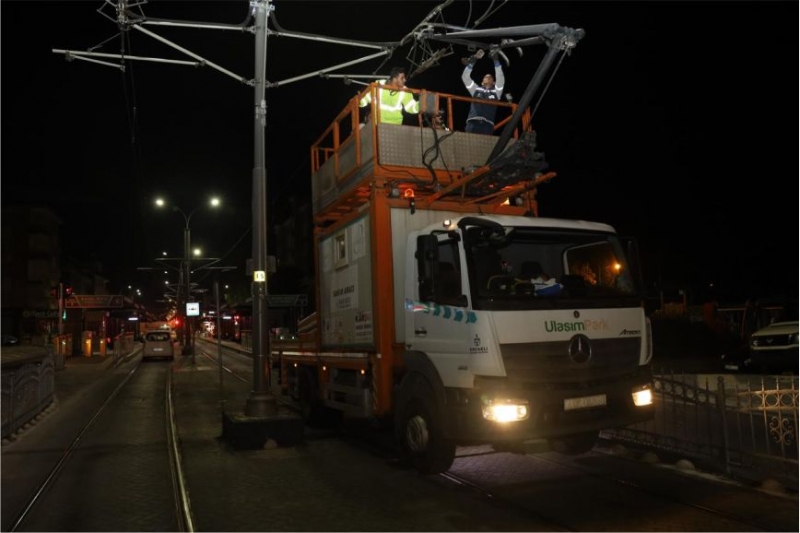 Tramvayda 7/24 durmaksızın hizmet