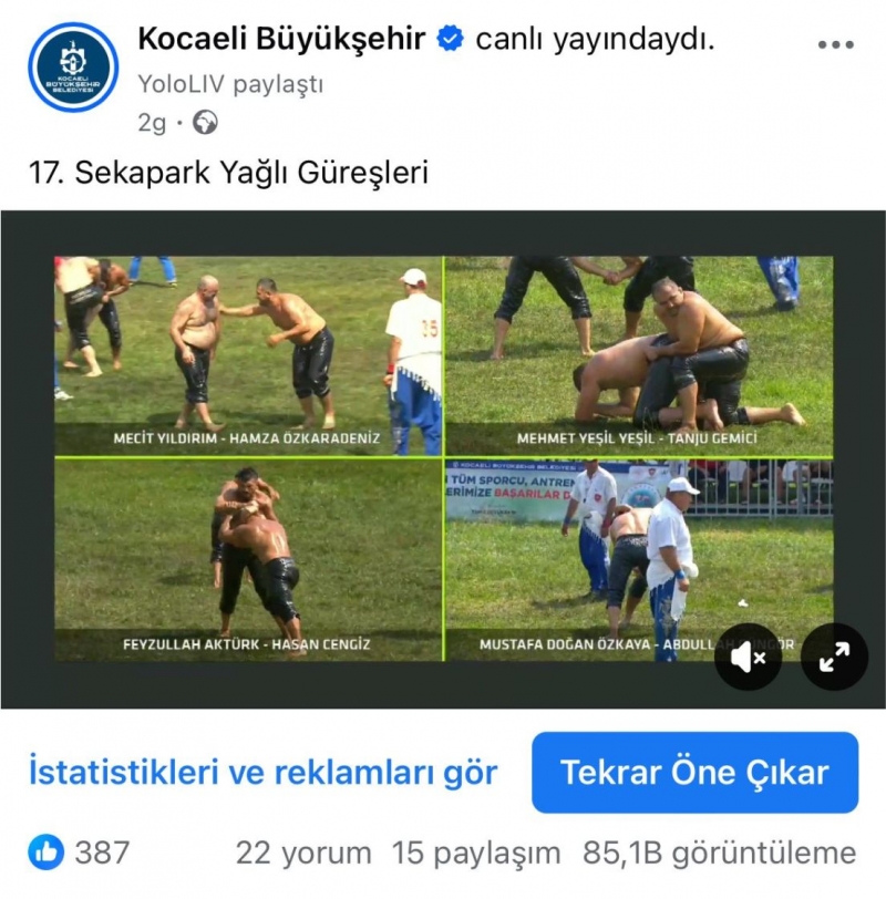 Yağlı Güreşler dijitalde milyonlara ulaştı
