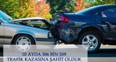 10 AYDA 306 BİN 559 TRAFİK KAZASINA ŞAHİT OLDUK