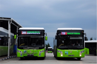 17 otobüs hattının sefer ve saatleri sömestr tatili boyunca değişti