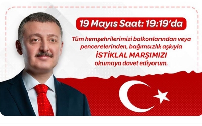 19.19 da hep birlikte İstiklal Marşı Okuyalım