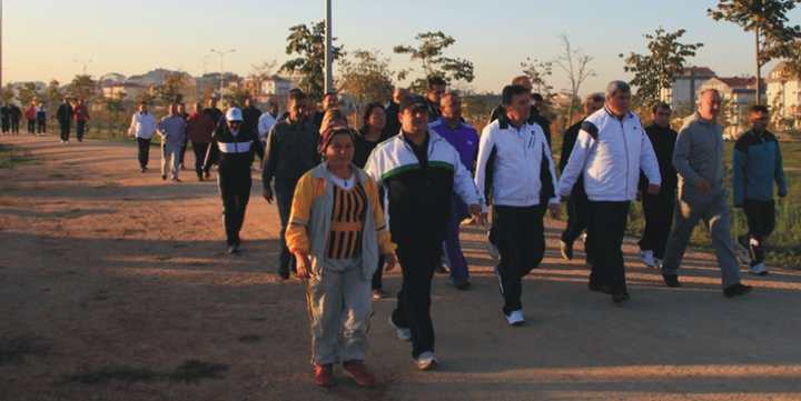 Güne Sabah Sporu İle Başladılar