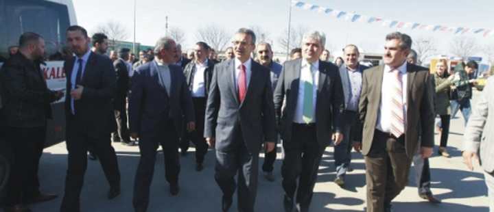 Köşker’e terminaldedavul zurnalı karşılama