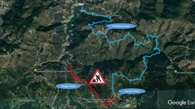 Başiskele Aksığın ve Tepecik Mahalleleri yolunda asfalt çalışması