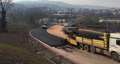 Başiskele Beyoğlu Caddesi asfaltlanıyor